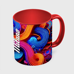 Кружка 3D Colourful abstraction - Milano, цвет: 3D-белый + красный