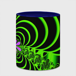 Кружка 3D Оптические иллюзии абстракция, цвет: 3D-белый + синий — фото 2