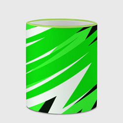 Кружка 3D Geometry stripes green, цвет: 3D-светло-зеленый кант — фото 2