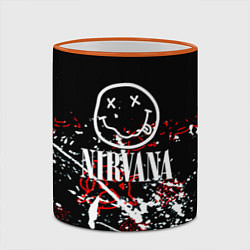 Кружка 3D Nirvana анархия, цвет: 3D-оранжевый кант — фото 2