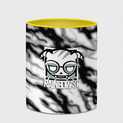 Кружка 3D Rainbow six storm black, цвет: 3D-белый + желтый — фото 2