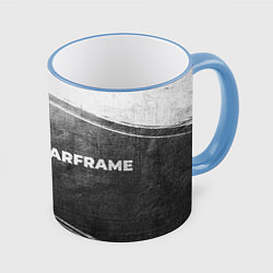 Кружка 3D Warframe - grey gradient по-горизонтали, цвет: 3D-небесно-голубой кант