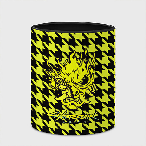 Кружка цветная Cyberpunk 2077 pattern / 3D-Белый + черный – фото 2