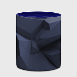 Кружка 3D Трехмерные плиты, цвет: 3D-белый + синий — фото 2