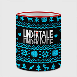 Кружка 3D Undertale rpg winter, цвет: 3D-красный кант — фото 2