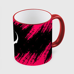 Кружка 3D Quake розовые краски, цвет: 3D-красный кант