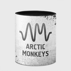 Кружка 3D Arctic Monkeys - white gradient, цвет: 3D-белый + черный — фото 2