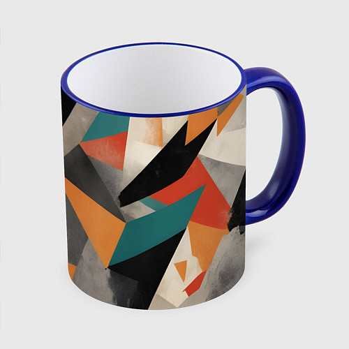 Кружка цветная Отголоски конструктивизма / 3D-Синий кант – фото 1