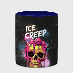 Кружка 3D Ice creep - рожок мороженого черепа, цвет: 3D-белый + синий — фото 2