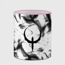 Кружка 3D Quake fire black, цвет: 3D-розовый кант — фото 2