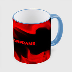 Кружка 3D Warframe - red gradient по-горизонтали, цвет: 3D-небесно-голубой кант