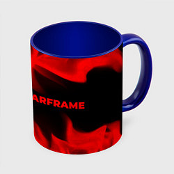 Кружка 3D Warframe - red gradient по-горизонтали, цвет: 3D-белый + синий