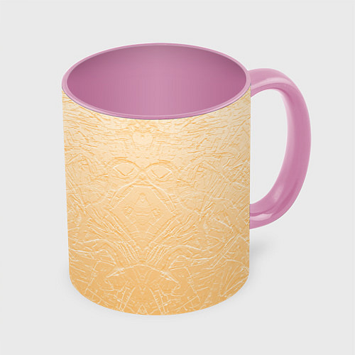 Кружка цветная Золотое руно / 3D-Белый + розовый – фото 1