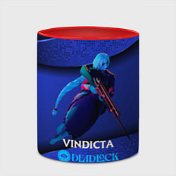 Кружка 3D Vindicta Deadlock, цвет: 3D-белый + красный — фото 2