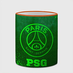 Кружка 3D PSG - green gradient, цвет: 3D-оранжевый кант — фото 2