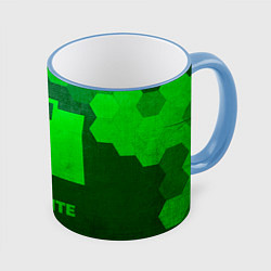 Кружка 3D Fortnite - green gradient, цвет: 3D-небесно-голубой кант