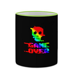 Кружка 3D Game over gradient, цвет: 3D-светло-зеленый кант — фото 2