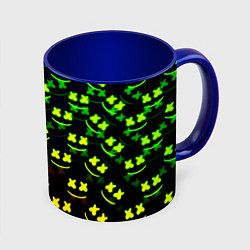 Кружка 3D Marshmello кислотный, цвет: 3D-белый + синий