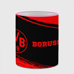 Кружка 3D Borussia - red gradient по-горизонтали, цвет: 3D-розовый кант — фото 2