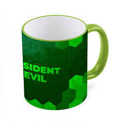 Кружка 3D Resident Evil - green gradient по-горизонтали, цвет: 3D-светло-зеленый кант