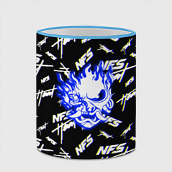 Кружка 3D NFS samurai logo, цвет: 3D-небесно-голубой кант — фото 2