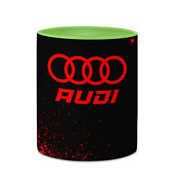 Кружка 3D Audi - red gradient, цвет: 3D-белый + светло-зеленый — фото 2