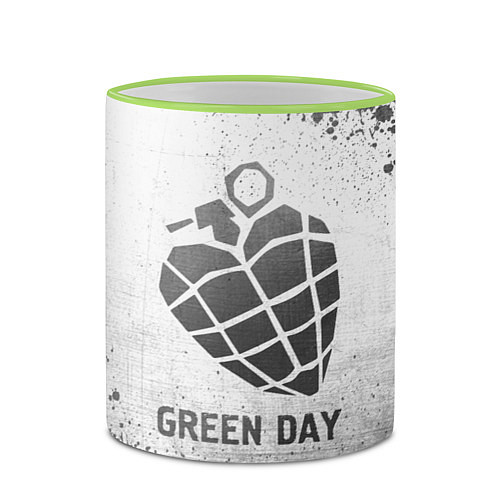 Кружка цветная Green Day - white gradient / 3D-Светло-зеленый кант – фото 2