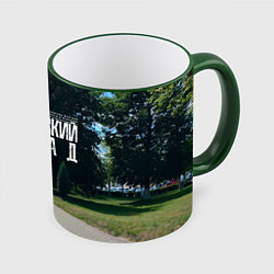 Кружка 3D Город Павловский Посад, цвет: 3D-зеленый кант