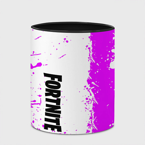 Кружка цветная Fortnite pink color / 3D-Белый + черный – фото 2