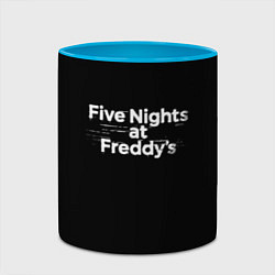 Кружка 3D Friday Night Funkin logo, цвет: 3D-белый + небесно-голубой — фото 2