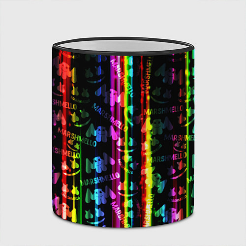 Кружка цветная Marshmello градиент / 3D-Черный кант – фото 2