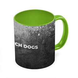 Кружка 3D Watch Dogs - grey gradient по-горизонтали, цвет: 3D-белый + светло-зеленый