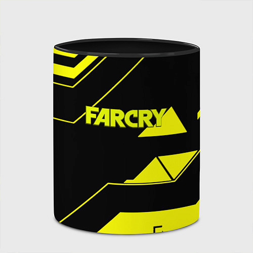 Кружка цветная Farcry geometry sport / 3D-Белый + черный – фото 2