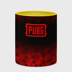 Кружка 3D PUBG red poly, цвет: 3D-белый + желтый — фото 2