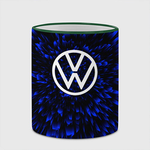 Кружка цветная Volkswagen blue energy / 3D-Зеленый кант – фото 2
