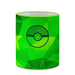 Кружка 3D Pokemon green poly, цвет: 3D-светло-зеленый кант — фото 2