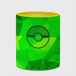 Кружка 3D Pokemon green poly, цвет: 3D-белый + желтый — фото 2