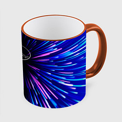 Кружка 3D Jaguar neon energy, цвет: 3D-оранжевый кант