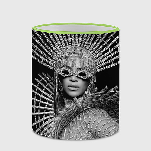 Кружка цветная Beyonce R&B / 3D-Светло-зеленый кант – фото 2