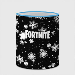 Кружка 3D Fortnite winter snow, цвет: 3D-небесно-голубой кант — фото 2