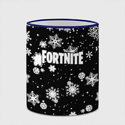 Кружка 3D Fortnite winter snow, цвет: 3D-синий кант — фото 2