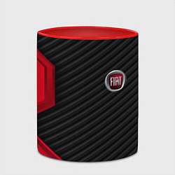 Кружка 3D FIAT текстура метал, цвет: 3D-белый + красный — фото 2