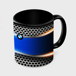 Кружка 3D BMW metal machine, цвет: 3D-белый + черный