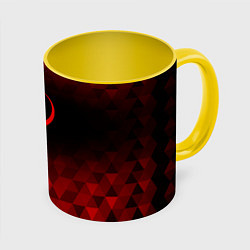 Кружка 3D Quake red poly, цвет: 3D-белый + желтый