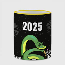 Кружка 3D Змея - 2025, цвет: 3D-желтый кант — фото 2