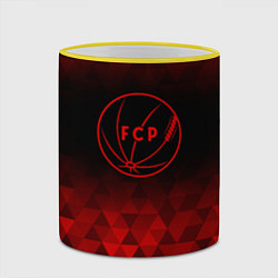 Кружка 3D Porto red poly, цвет: 3D-желтый кант — фото 2