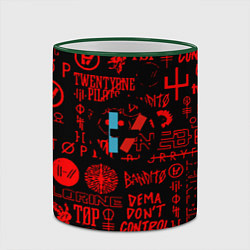 Кружка 3D Twenty one pilots pattern rock steel, цвет: 3D-зеленый кант — фото 2