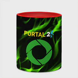 Кружка 3D Portal green flame, цвет: 3D-белый + красный — фото 2