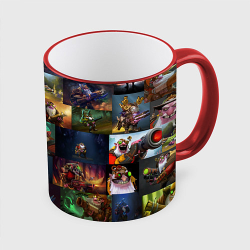 Кружка цветная Sniper Dota 2 / 3D-Красный кант – фото 1