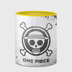 Кружка 3D One Piece - white gradient, цвет: 3D-белый + желтый — фото 2